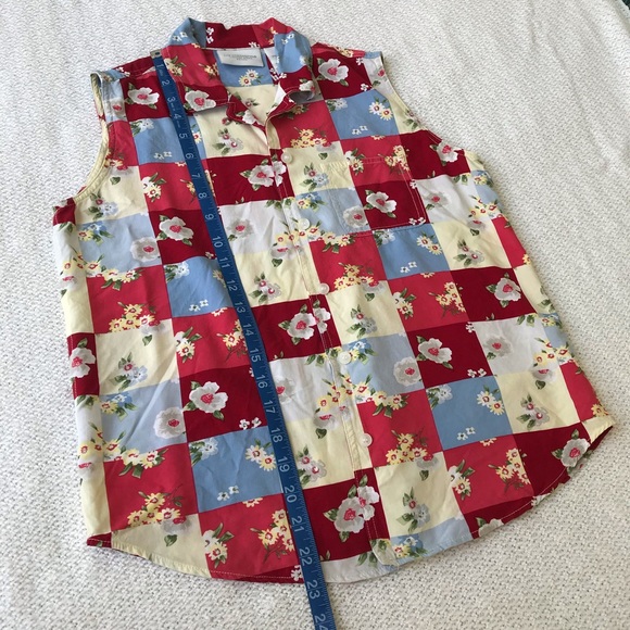 Sold🍯5/$15 vintage 1980’s Preppy Patchwork Quilt look country chic - Picture 7 of 9